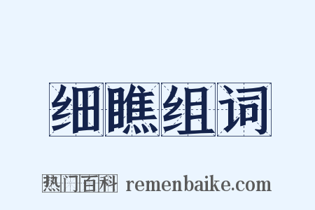 细瞧组词是什么意思的图片